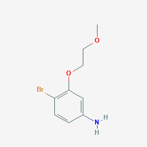 molecular formula C9H12BrNO2 B1400787 4-Bromo-3-(2-methoxyethoxy)aniline CAS No. 1041853-14-8