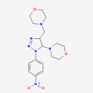 4-[[5-Morpholin-4-yl-1-(4-nitrophenyl)-4,5-dihydrotriazol-4-yl]methyl]morpholine