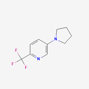 molecular formula C10H11F3N2 B1400791 5-(Pyrrolidin-1-yl)-2-(trifluoromethyl)pyridine CAS No. 1707605-17-1