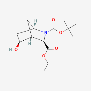 O2-tert-butyl O3-ethyl (1R,3R,4R,5S)-5-hydroxy-2-azabicyclo[2.2.1]heptane-2,3-dicarboxylate