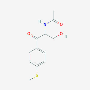 n-{3-Hydroxy-1-[4-(methylsulfanyl)phenyl]-1-oxopropan-2-yl}acetamide