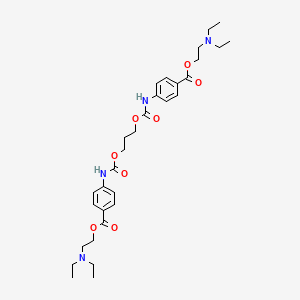 molecular formula C31H44N4O8 B14007949 Bis[2-(diethylamino)ethyl] 4,4'-[propane-1,3-diylbis(oxycarbonylazanediyl)]dibenzoate CAS No. 3565-92-2