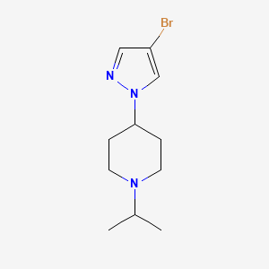 molecular formula C11H18BrN3 B1400795 4-(4-Bromo-1H-pyrazol-1-yl)-1-isopropylpiperidine CAS No. 1201657-90-0