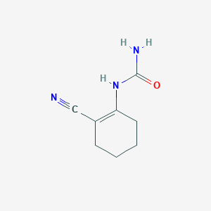 molecular formula C8H11N3O B14007953 (2-Cyanocyclohexen-1-yl)urea 