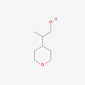 molecular formula C8H16O2 B1400796 2-(Oxan-4-yl)propan-1-ol CAS No. 1207624-35-8