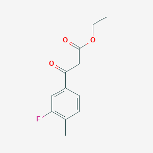 molecular formula C12H13FO3 B1400798 Ethyl (3-fluoro-4-methylbenzoyl)acetate CAS No. 1250249-33-2
