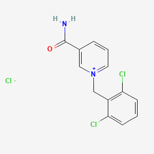 molecular formula C13H11Cl3N2O B14007987 3-Carbamoyl-1-[(2,6-dichlorophenyl)methyl]pyridin-1-ium chloride CAS No. 20764-51-6