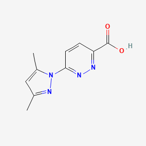 molecular formula C10H10N4O2 B1400800 6-(3,5-dimethyl-1H-pyrazol-1-yl)pyridazine-3-carboxylic acid CAS No. 1183061-69-9