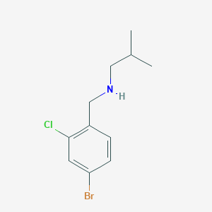 molecular formula C11H15BrClN B1400803 [(4-Bromo-2-chlorophenyl)methyl](2-methylpropyl)amine CAS No. 1178687-51-8