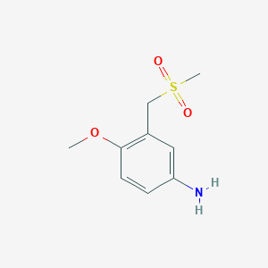 molecular formula C9H13NO3S B1400804 3-(Methanesulfonylmethyl)-4-methoxyaniline CAS No. 1179851-32-1