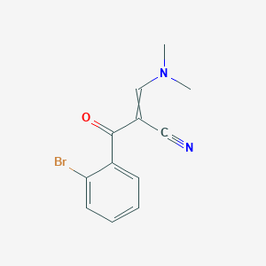 molecular formula C12H11BrN2O B14008046 (E)-2-(2-bromobenzoyl)-3-(dimethylamino)acrylonitrile 