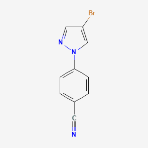 molecular formula C10H6BrN3 B1400805 4-(4-Bromo-1H-pyrazol-1-yl)benzonitrile CAS No. 1184544-36-2
