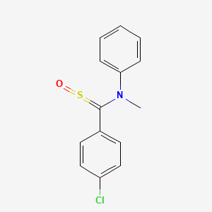 N-[(4-Chlorophenyl)(oxo-lambda~4~-sulfanylidene)methyl]-N-methylaniline