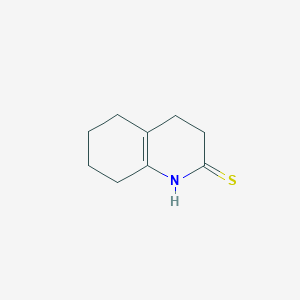 molecular formula C9H13NS B14008081 3,4,5,6,7,8-hexahydroquinoline-2(1H)-thione 