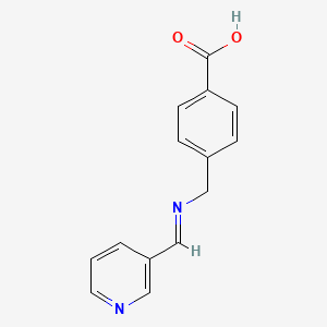 4-[[(E)-(3-Pyridinylmethylene)amino]methyl]benzoic acid