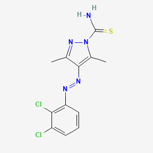 4-[(E)-(2,3-Dichlorophenyl)diazenyl]-3,5-dimethyl-1H-pyrazole-1-carbothioamide