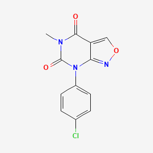 molecular formula C12H8ClN3O3 B14008126 7-(4-Chlorophenyl)-5-methyl-[1,2]oxazolo[3,4-d]pyrimidine-4,6-dione CAS No. 65183-66-6