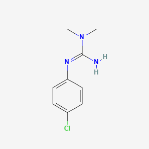 molecular formula C9H12ClN3 B14008149 2-(4-Chlorophenyl)-1,1-dimethylguanidine CAS No. 13636-26-5