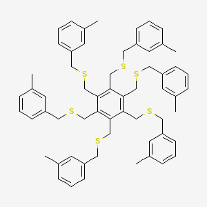 1,2,3,4,5,6-Hexakis[(3-methylphenyl)methylsulfanylmethyl]benzene