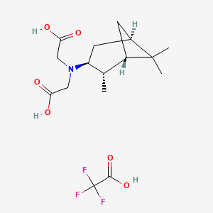 molecular formula C16H24F3NO6 B14008174 2-[carboxymethyl-[(1S,2S,3S,5R)-2,6,6-trimethyl-3-bicyclo[3.1.1]heptanyl]amino]acetic acid;2,2,2-trifluoroacetic acid 