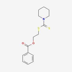 molecular formula C15H19NO2S2 B14008186 2-(Piperidine-1-carbothioylsulfanyl)ethyl benzoate CAS No. 7473-01-0