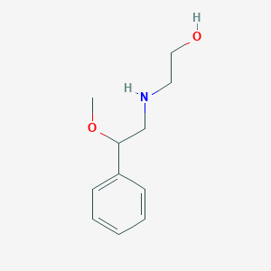 molecular formula C11H17NO2 B14008193 2-[(2-Methoxy-2-phenylethyl)amino]ethanol CAS No. 6597-93-9