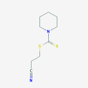 molecular formula C9H14N2S2 B14008214 2-Cyanoethyl piperidine-1-carbodithioate CAS No. 33032-83-6