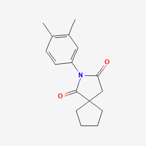 molecular formula C16H19NO2 B14008227 8-(3,4-Dimethylphenyl)-8-azaspiro[4.4]nonane-7,9-dione CAS No. 78045-30-4