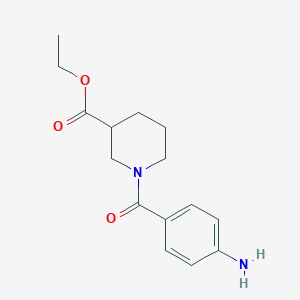 molecular formula C15H20N2O3 B1400824 1-(4-氨基苯甲酰基)哌啶-3-羧酸乙酯 CAS No. 1307909-16-5