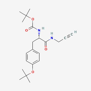 molecular formula C21H30N2O4 B14008240 tert-Butyl (S)-(3-(4-(tert-butoxy)phenyl)-1-oxo-1-(prop-2-yn-1-ylamino)propan-2-yl)carbamate 