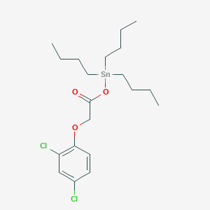 molecular formula C20H32Cl2O3Sn B14008248 Tributyl{[(2,4-dichlorophenoxy)acetyl]oxy}stannane CAS No. 17511-79-4