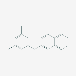 molecular formula C19H18 B14008265 2-(3,5-Dimethylbenzyl)naphthalene CAS No. 13183-55-6