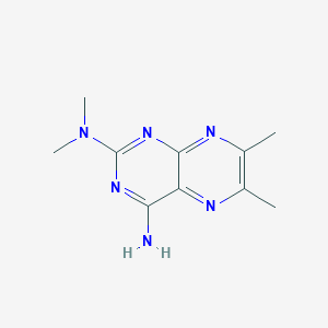 molecular formula C10H14N6 B14008267 N,N,6,7-Tetramethylpteridine-2,4-diamine CAS No. 19152-96-6