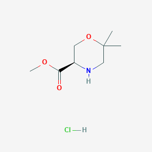 Methyl (R)-6,6-dimethylmorpholine-3-carboxylate hydrochloride