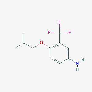 molecular formula C11H14F3NO B1400829 4-Isobutoxy-3-trifluoromethylphenylamine CAS No. 1183106-67-3