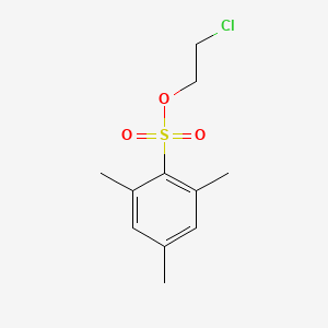 molecular formula C11H15ClO3S B14008307 Benzenesulfonic acid, 2,4,6-trimethyl-, 2-chloroethyl ester CAS No. 85650-10-8