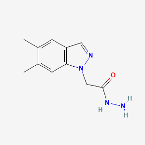 molecular formula C11H14N4O B14008321 (5,6-Dimethyl-Indazol-1-Yl)-Acetic Acid Hydrazide 