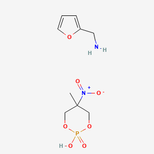 molecular formula C9H15N2O7P B14008345 furan-2-ylmethanamine;2-hydroxy-5-methyl-5-nitro-1,3,2λ5-dioxaphosphinane 2-oxide CAS No. 20457-76-5