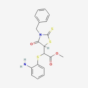 Methyl [(2-aminophenyl)sulfanyl](3-benzyl-4-oxo-2-sulfanylidene-1,3-thiazolidin-5-yl)acetate