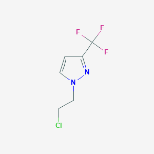 molecular formula C6H6ClF3N2 B1400838 1-(Chloroethyl)-3-(trifluoromethyl)-1H-pyrazole CAS No. 1250891-40-7