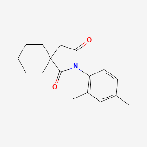 molecular formula C17H21NO2 B14008385 2-(2,4-Dimethylphenyl)-2-azaspiro[4.5]decane-1,3-dione CAS No. 78045-35-9