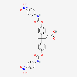 4,4-Bis(4-{[(4-nitrophenyl)carbamoyl]oxy}phenyl)pentanoic acid