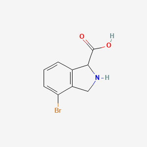 molecular formula C9H8BrNO2 B14008401 4-bromo-2,3-dihydro-1H-isoindole-1-carboxylic acid 