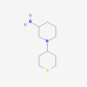 molecular formula C10H20N2S B1400841 1-(tetrahydro-2H-thiopyran-4-yl)piperidin-3-amine CAS No. 1249589-81-8