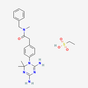 N-benzyl-2-[4-(4,6-diamino-2,2-dimethyl-1,3,5-triazin-1-yl)phenyl]-N-methylacetamide;ethanesulfonic acid