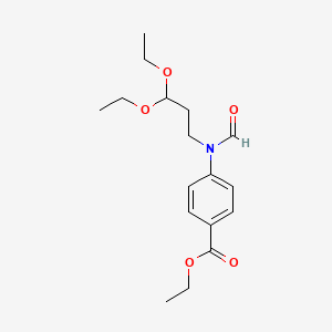 molecular formula C17H25NO5 B14008422 Ethyl 4-[(3,3-diethoxypropyl)(formyl)amino]benzoate CAS No. 6416-88-2