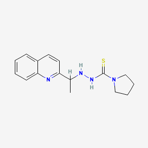 molecular formula C16H20N4S B14008464 N'-[1-(2-Quinolinyl)ethyl]-1-pyrrolidinecarbothiohydrazide CAS No. 88327-22-4