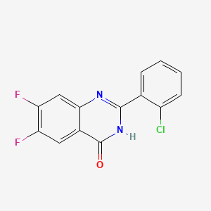 molecular formula C14H7ClF2N2O B14008479 2-(2-Chlorophenyl)-6,7-difluoroquinazolin-4(3H)-one 