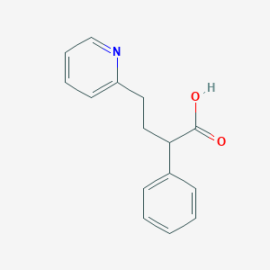 molecular formula C15H15NO2 B14008482 2-Phenyl-4-pyridin-2-ylbutanoic acid CAS No. 6312-31-8