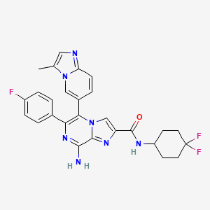 8-amino-N-(4,4-difluorocyclohexyl)-6-(4-fluorophenyl)-5-(3-methylimidazo[1,2-a]pyridin-6-yl)imidazo[1,2-a]pyrazine-2-carboxamide